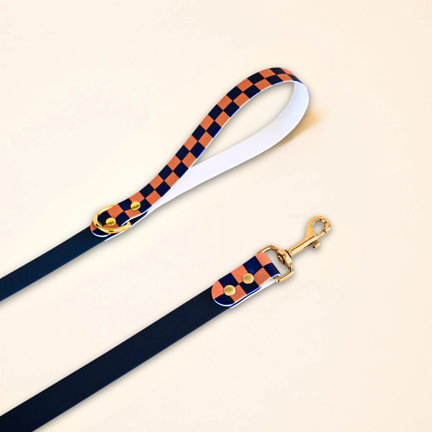 Laisse pour chien "Damier" - Bleu nuit