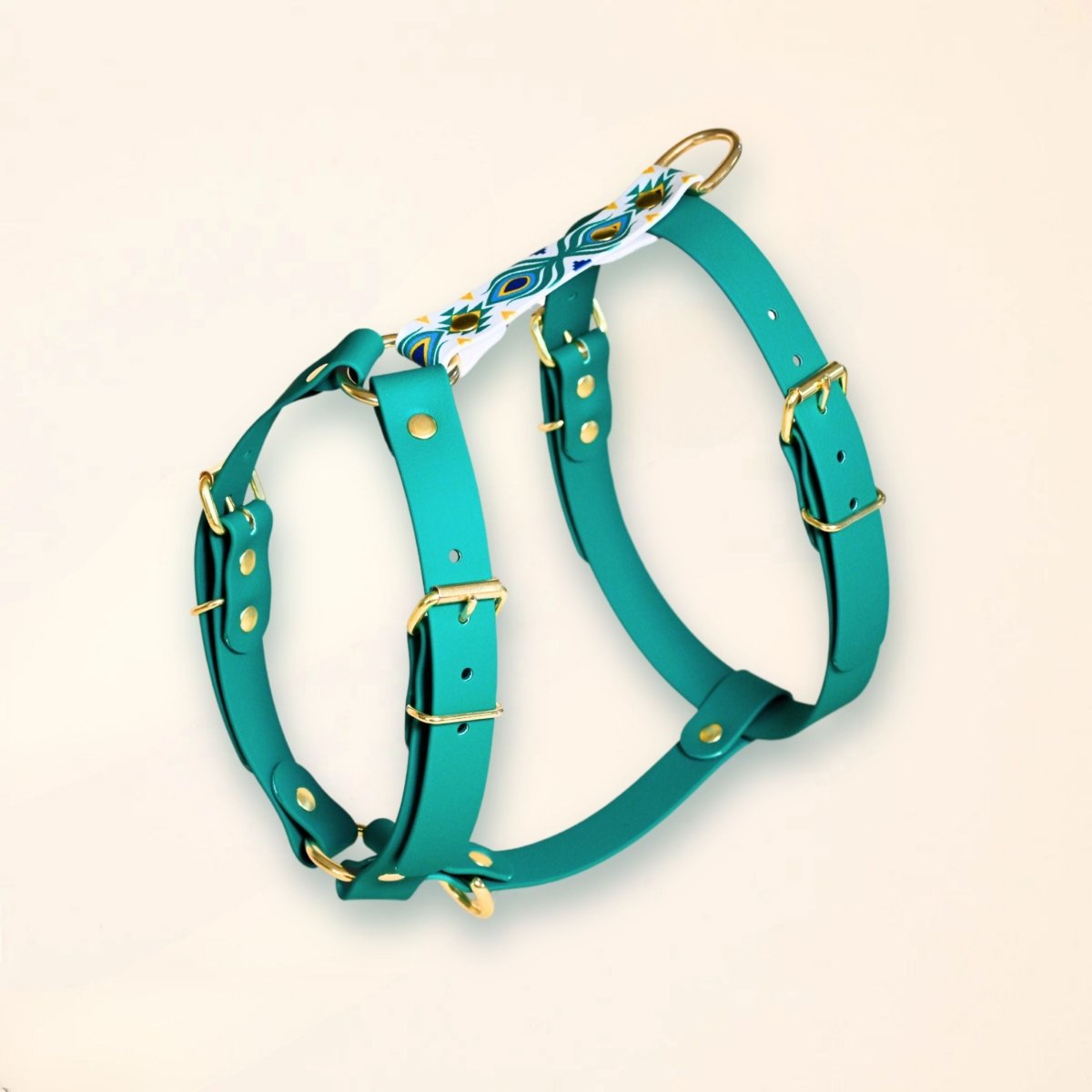 Harnais pour chien - "Tulum" - Bleu paon - Fidèle Paris