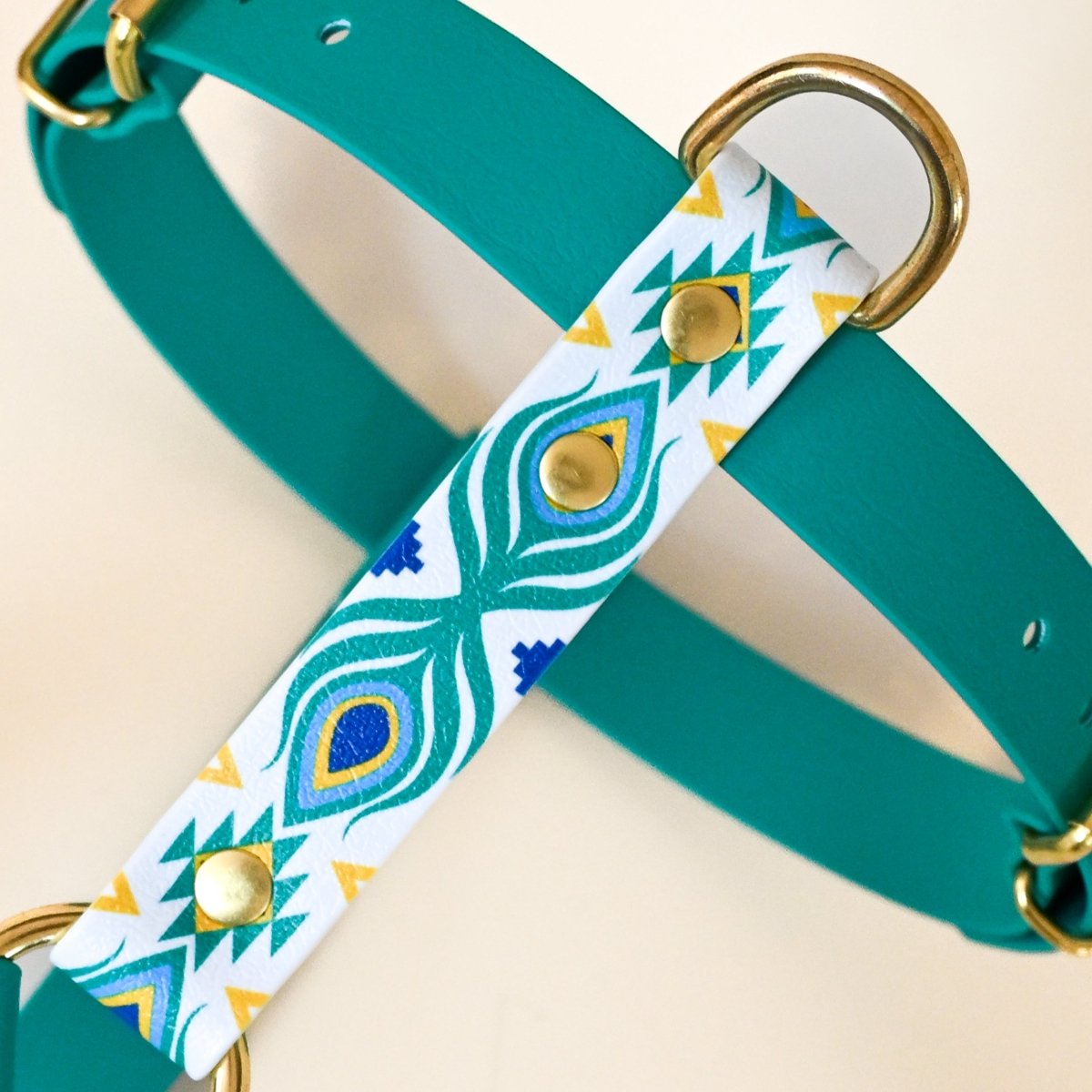 Harnais pour chien - "Tulum" - Bleu paon - Fidèle Paris