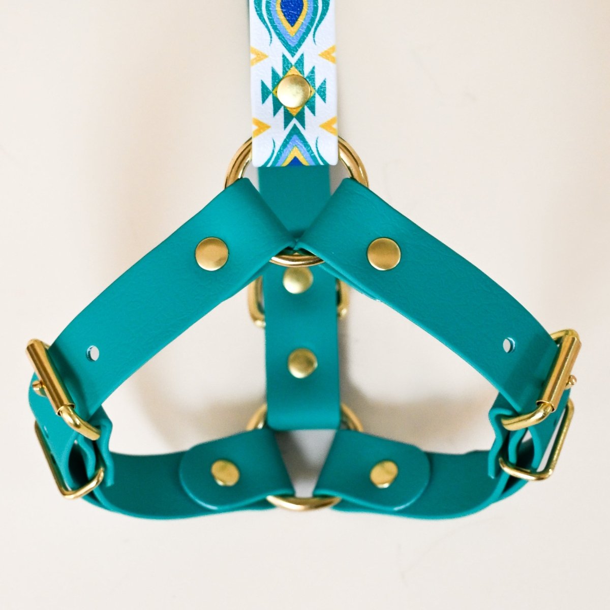 Harnais pour chien - "Tulum" - Bleu paon - Fidèle Paris