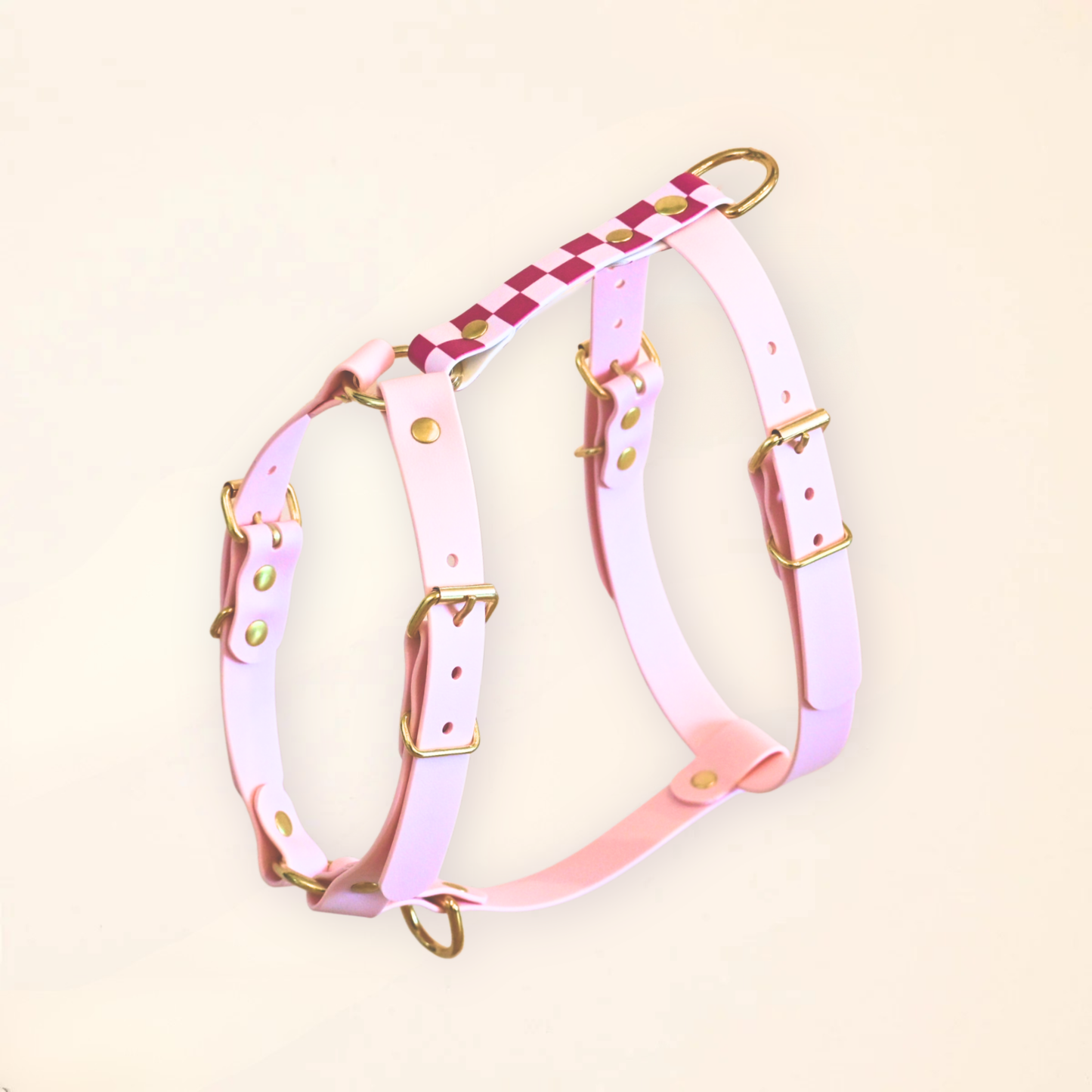 Harnais pour chien - Damier rose