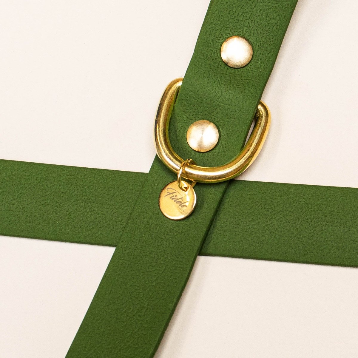 Laisse multi - positions - Vert olive - Fidèle Paris
