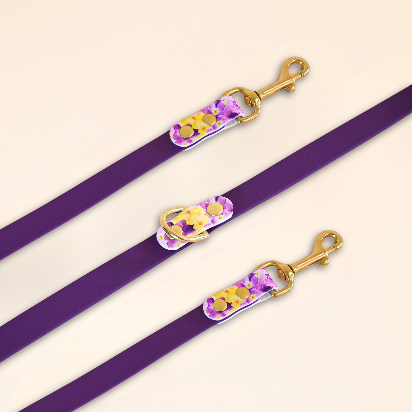 Laisse multi-positions  "The Bloom édition" - Violet