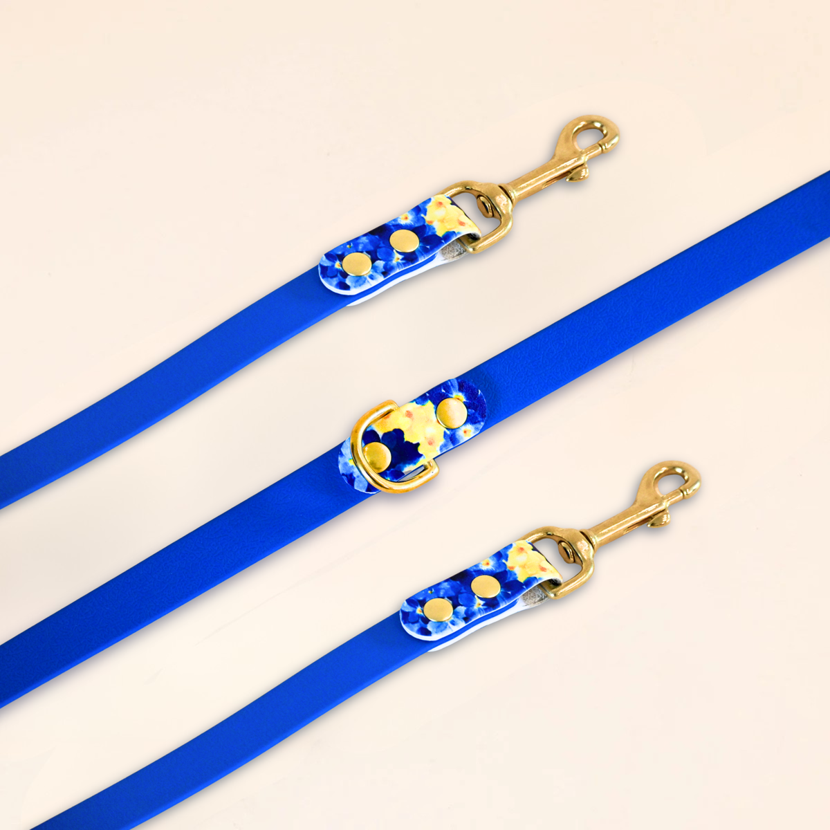 Laisse multi-positions "The Bloom édition" - Bleu