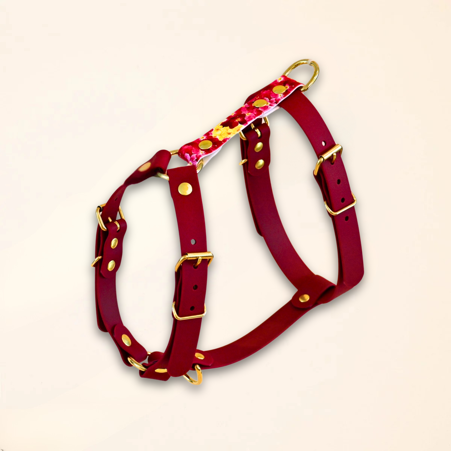 Harnais pour chien "The Bloom édition" - Bordeaux