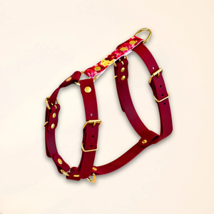 Harnais pour chien "The Bloom édition" - Bordeaux
