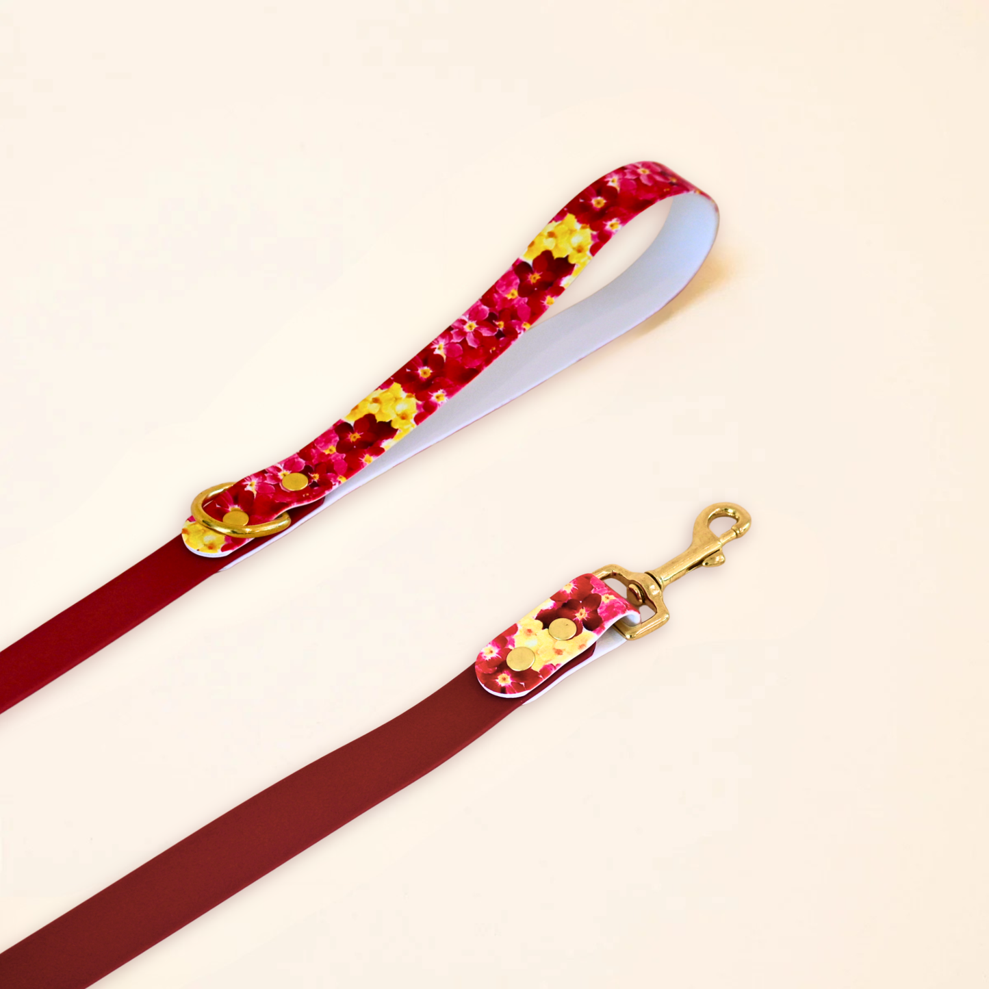 Laisse pour chien "The Bloom édition" - Bordeaux