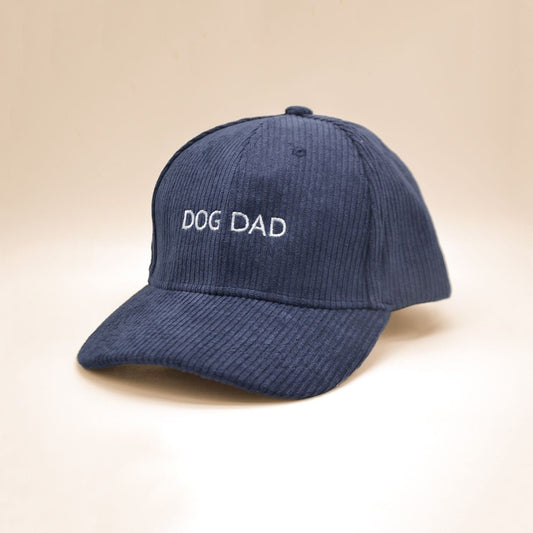 Casquette en velour "DOG DAD" - Bleu marine - Fidèle Paris