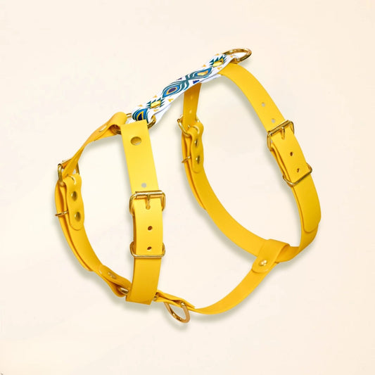 Harnais pour chien - "Tulum" - Jaune - Fidèle Paris