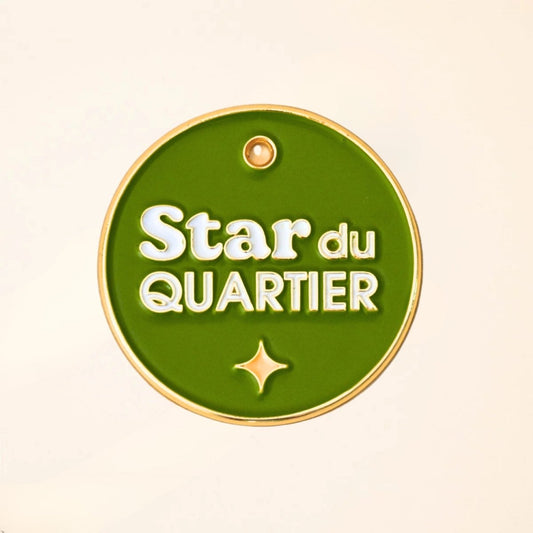 Médaille pour chien - Star du quartier - Olive - Fidèle Paris
