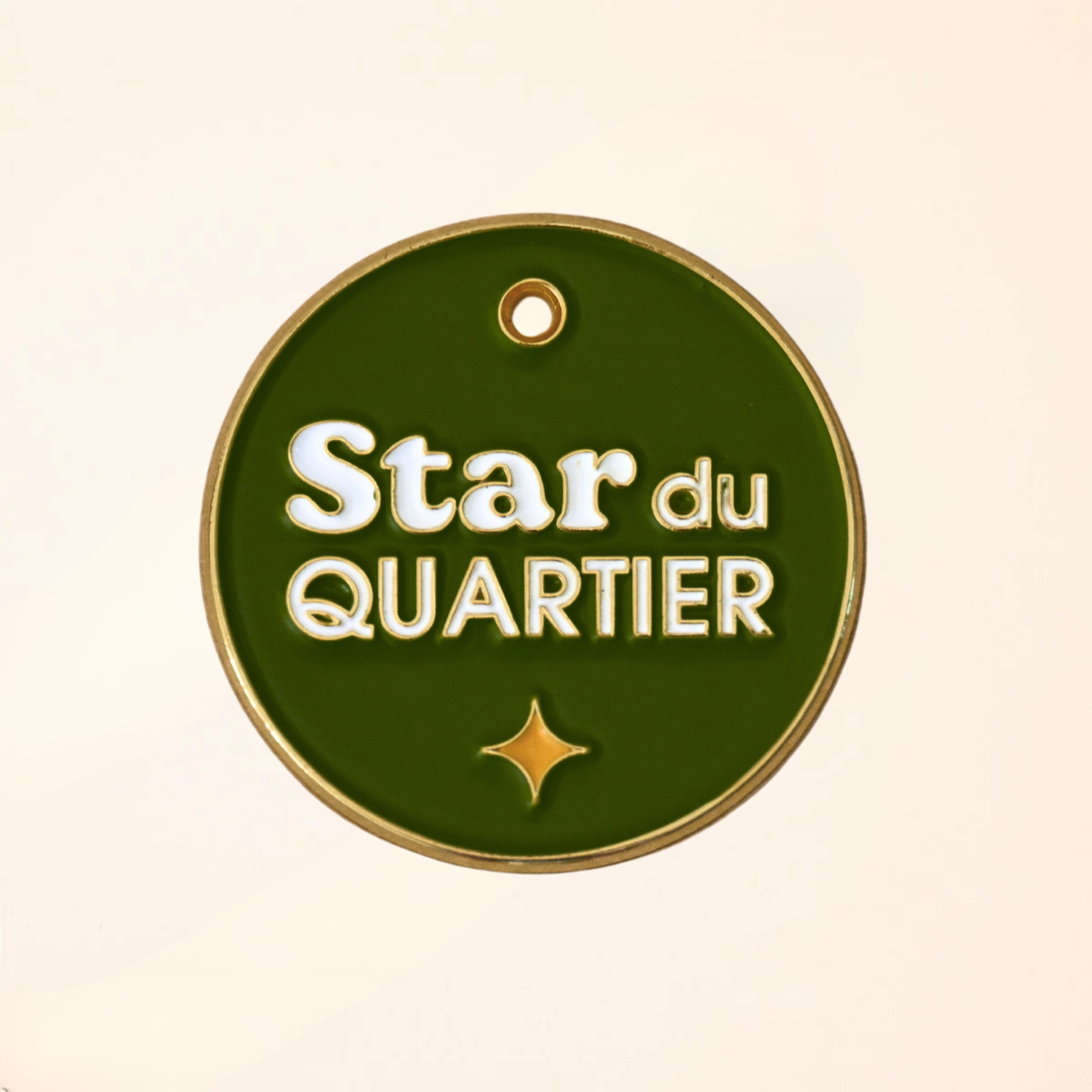 Médaille pour chien - Star du quartier - Olive